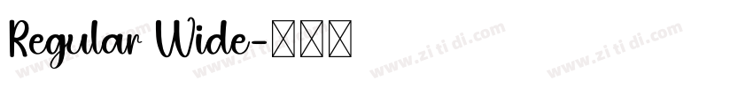 Regular Wide字体转换 Regular Wide字体转换